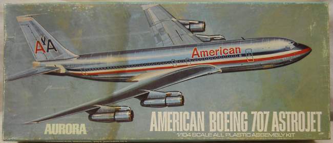 Aurora 1/104 Boeing 707 Astrojet American Airlines, 380-250 plastic model kit